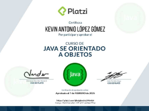Certificado POO Java