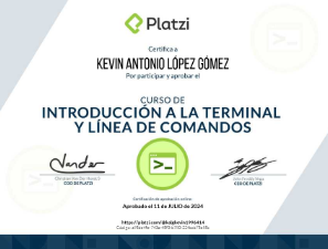 Certificado Terminal y Comandos